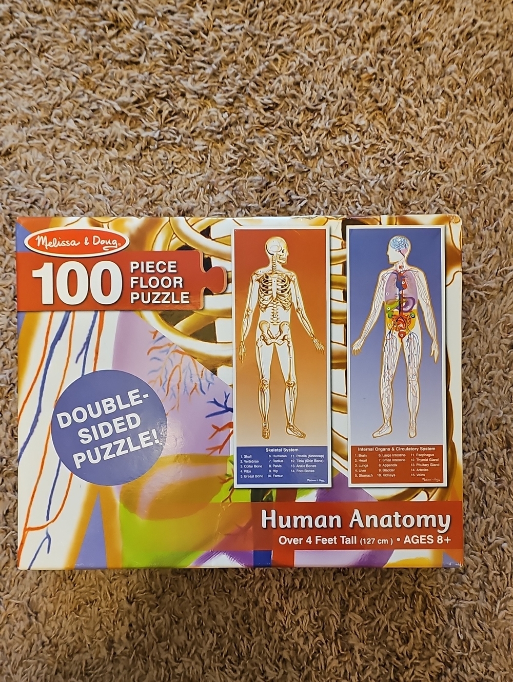 Melissa & Doug Multicolor Human Anatomy 100-Piece Double-Sided Puzzle